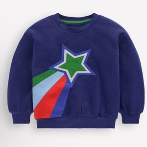Mini Boden Fun Sweatshirt Colourblock Stars